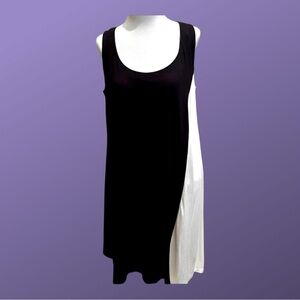 NWT MICHELstudio Collection Black White Colorblock Shift Dress Size X